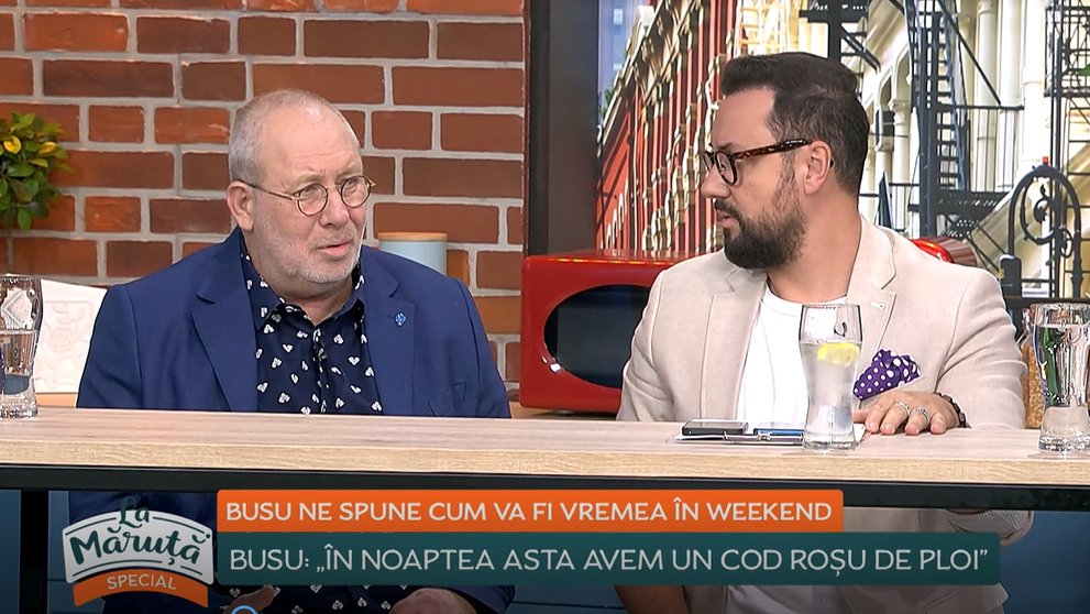 Florin Busuioc prezintă vremea în platoul 
