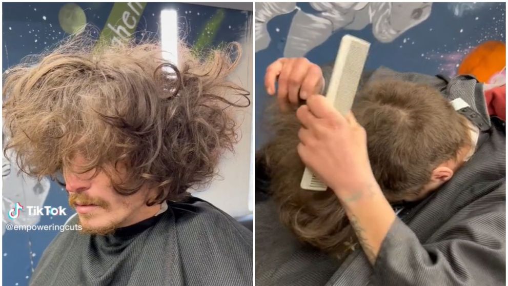 Un om al străzii a devenit o altă persoană după ce a primit o tunsoare gratuită. Imaginile sunt virale pe TikTok