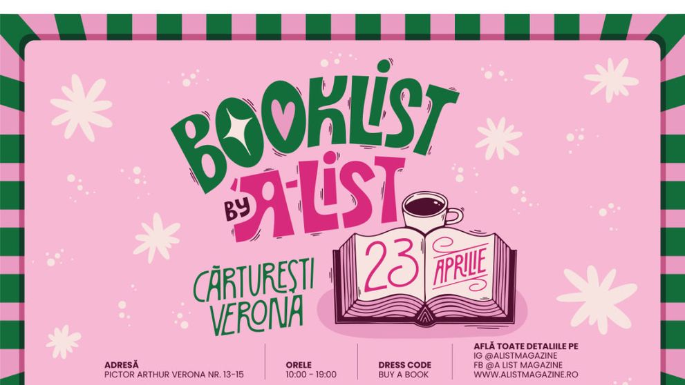 Îți place să citești? Te așteptăm pe 23 aprilie, la BOOKLIST by ALIST