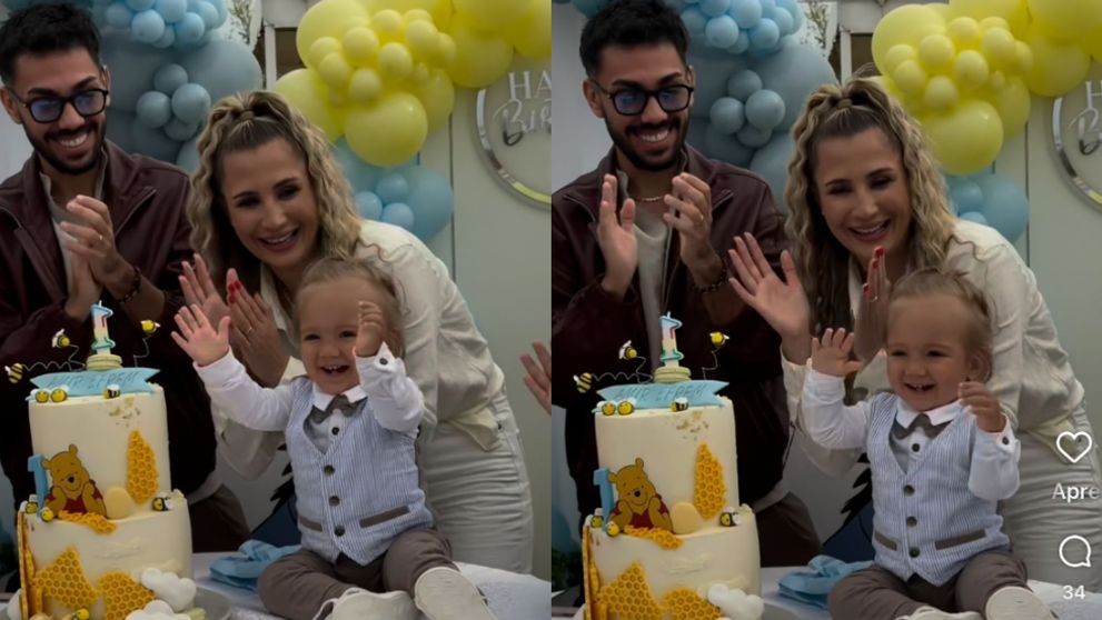 Fiul lui Armin Nicoară a împlinit un an. Ce obiecte a ales de pe tăviță micuțul Amir Efrem: „Îngerul meu venit să-mi însenineze viața”