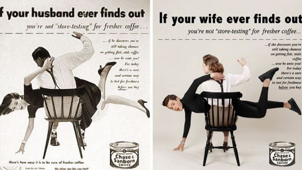 Un fotograf a transformat complet niste reclame vintage sexiste, iar rezultatele nu sunt deloc pe placul barbatilor