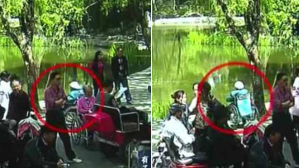 O femeie in scaun cu rotile a cazut in lac in timp ce ingrijitoarea ei nu era atenta