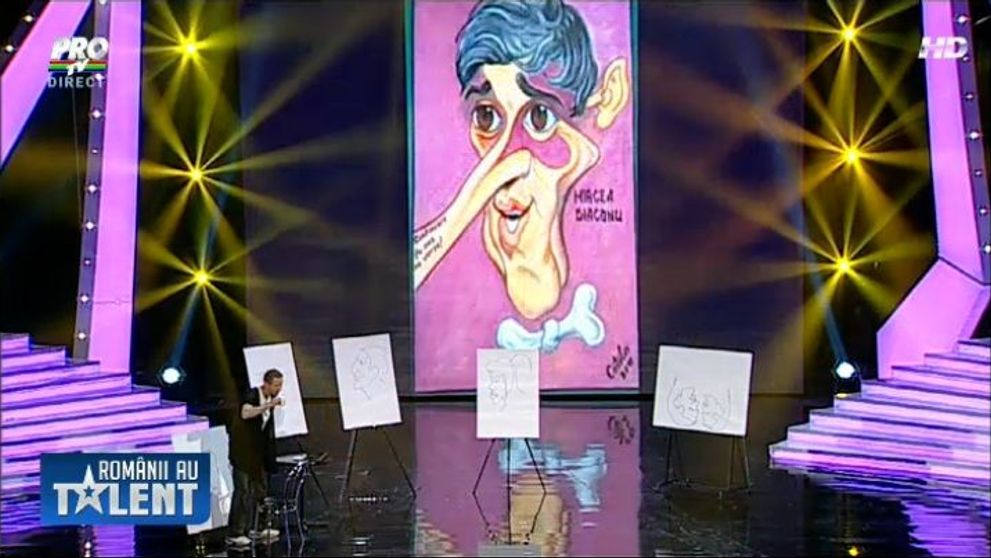 Nu il credeai pe Catalin Mihalache in stare sa deseneze cu toate partile corpului? Ei bine, in semifinalele 