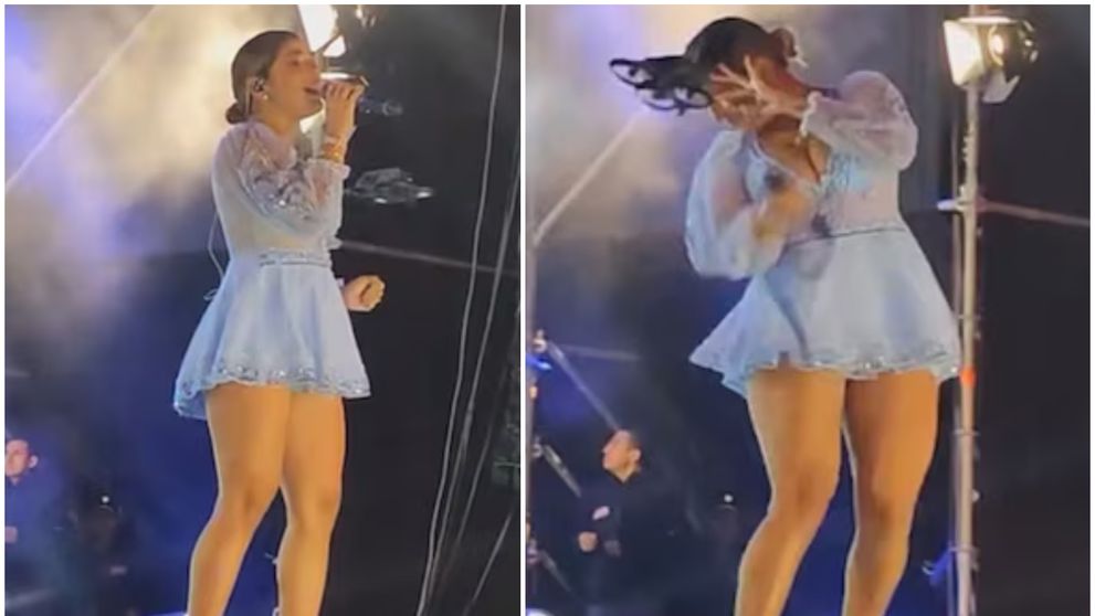 Celebră cântăreață, la un pas de tragedie! O dronă a lovit-o pe scenă, în timpul unui concert VIDEO