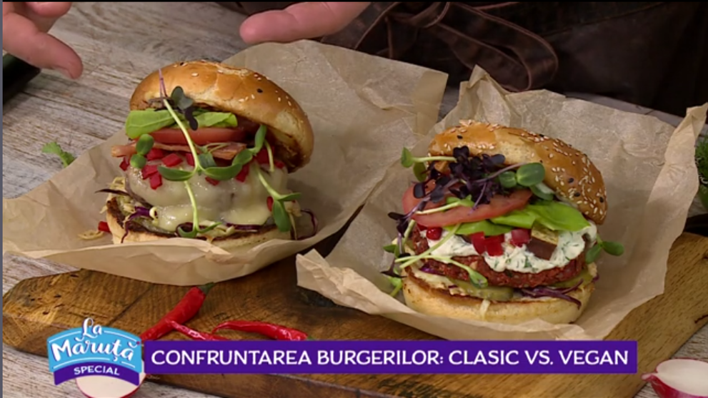 VIDEO Confruntarea burgerilor: clasic vs. vegan