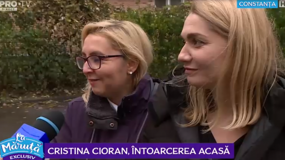 VIDEO Cristina Cioran, întoarcere acasă