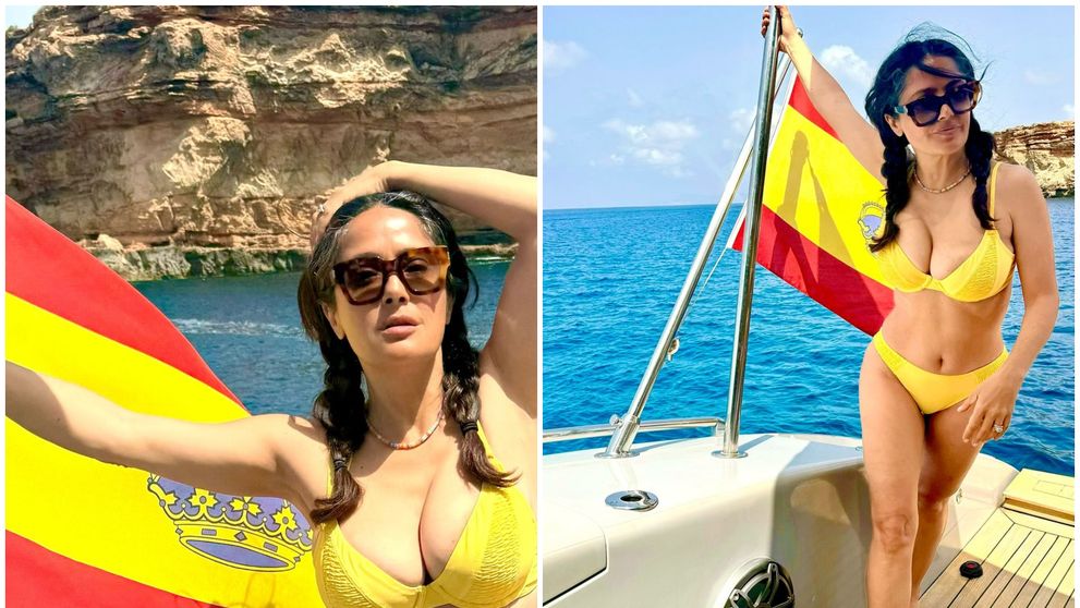 A vrut să arate că și ea îmbătrânește și că are fire albe, dar toată lumea a avut ochi doar pentru decolteu! Salma Hayek, apariție incendiară