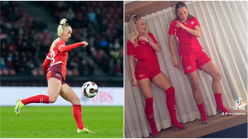 Nu face spectacol doar pe teren, ci și-n online! Cea mai atrăgătoare fotbalistă a momentului, dans viral pe TikTok. Cum s-a filmat Alisha Lehmann alături de o colegă