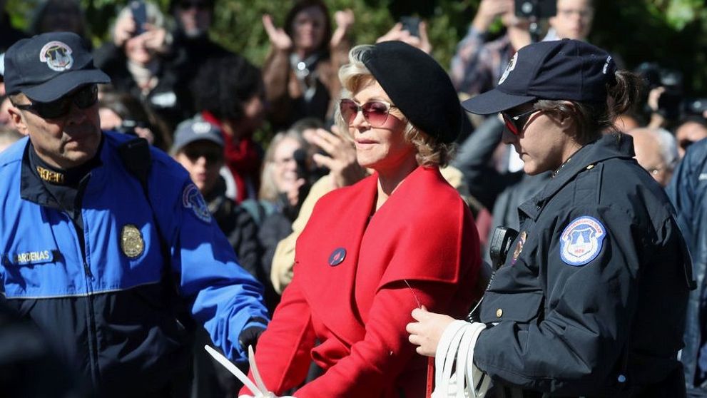 Actrița Jane Fonda, arestată pentru a patra oară în decursul ultimei luni