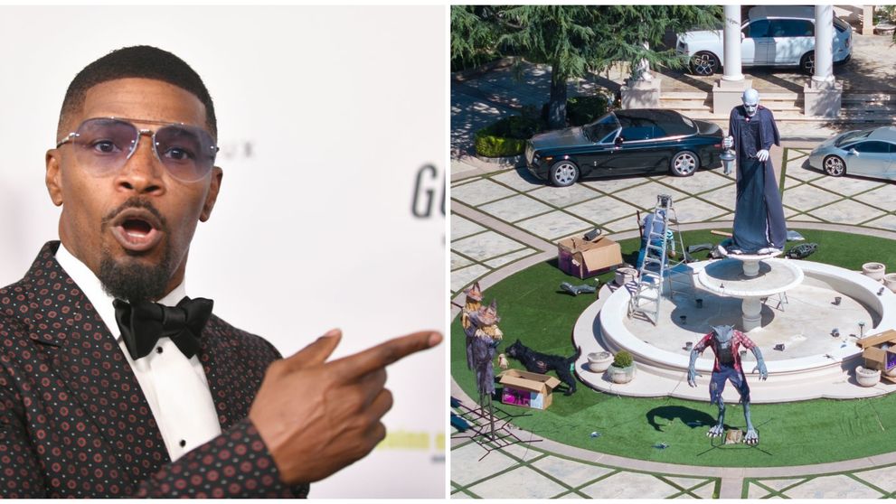 Jamie Foxx merită un premiu pentru felul în care și-a decorat curtea de Halloween! Vila lui e cea mai înfricoșătoare din cartier