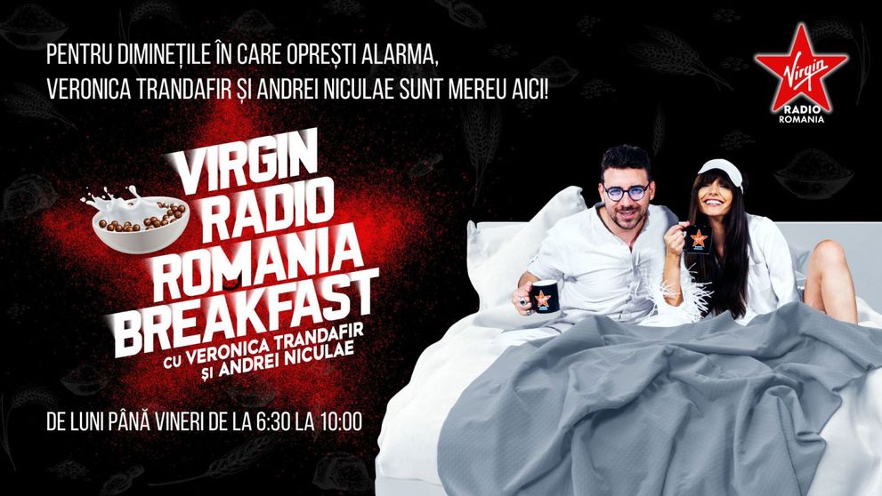 Nume noi la matinalul Virgin Radio. Veronica Trandafir și Andrei Niculae, gazdele voastre din 6 septembrie