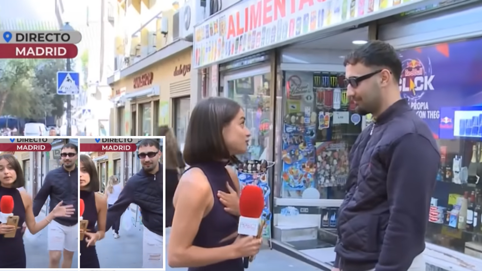 Bărbatul care a pipăit o jurnalistă în direct, la Madrid, este român. A fost reținut de poliție