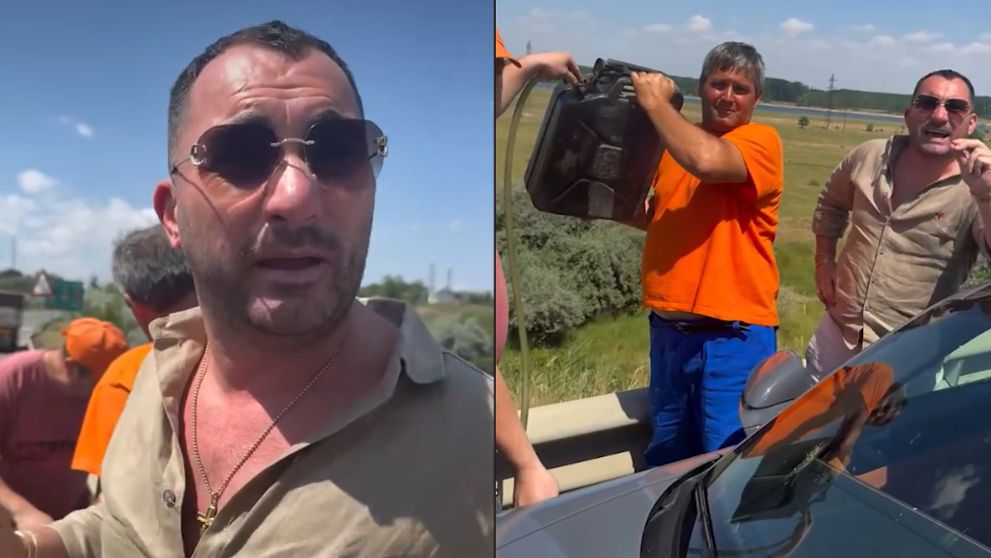 Pescobar a făcut pana prostului pe autostradă, în plină zi. Câți bani le-a dat celor doi bărbați care l-au ajutat imediat: „Să vezi ce îl cinstesc eu acum pe omul ăsta”
