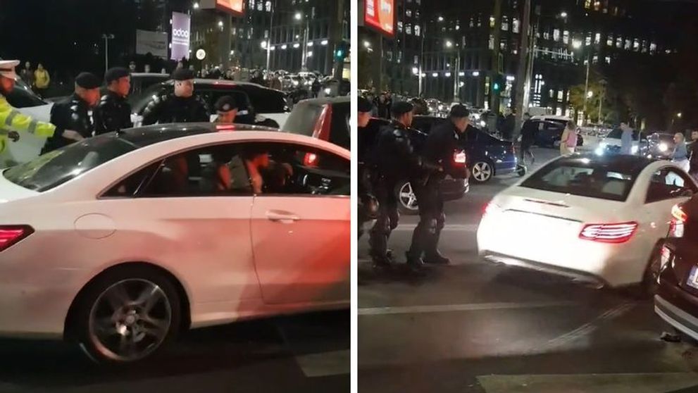 Incident șocant în traficul din București! Unde l-au găsit polițiștii pe tânărul care a fugit la volanul unui Mercedes