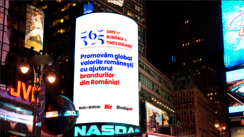 Brandurile și valorile românești vor invada Times Square, timp de 365 de zile, începând cu 1 decembrie
