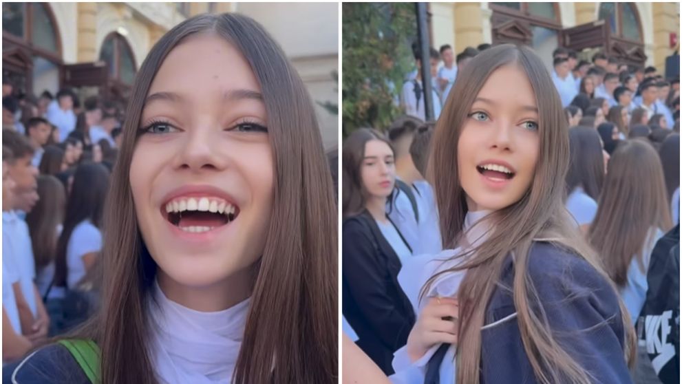 Fiica Iuliei Albu, superbă în prima zi de clasa a IX-a. La ce liceu a intrat Mikaela: “Ce frumoasă și simplă e!”