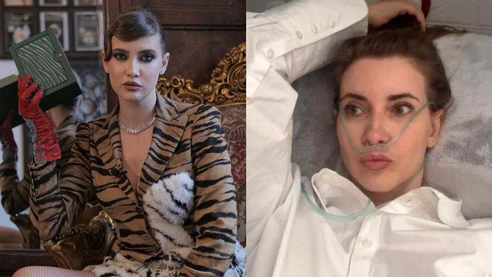 Iulia Albu a ajuns pe patul de spital. Cum s-a fotografiat vedeta, după ce a fost conectată la oxigen