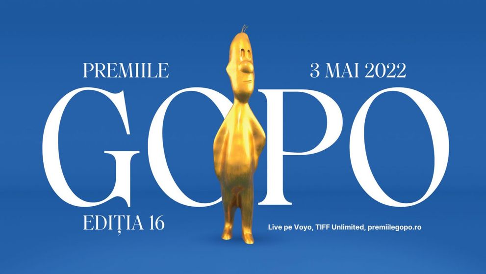 Premiile GOPO au loc pe 3 mai, la Teatrul Naţional. Covorul roșu și gala de decernare vor fi transmise LIVE pe VOYO