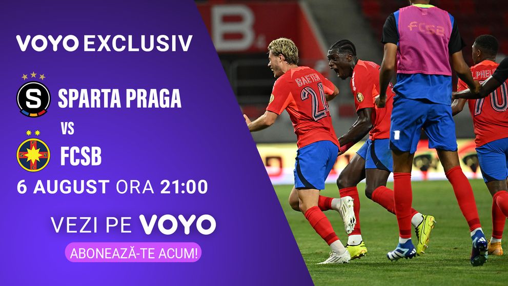 Costin Ștucan și invitații, emisie specială înainte și după Sparta Praga – FCSB! Meciul se vede, în exclusivitate, pe VOYO!