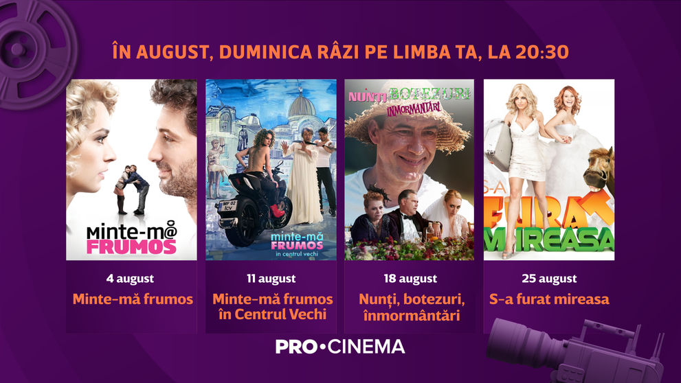 Luna august îți aduce pe PRO CINEMA combinația perfectă de acțiune și comedie