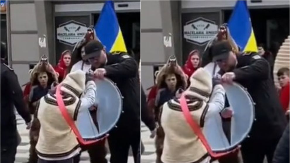 O ceată de colindători, printre care și copii, combătută violent de Poliția Sectorului 5 din Capitală! Un om al legii a fost filmat cum distruge instrumentele muzicale