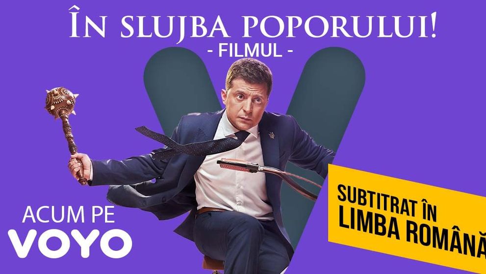 Filmul „În slujba poporului 2”, cu Volodimir Zelenski în rol principal, se poate vedea pe VOYO