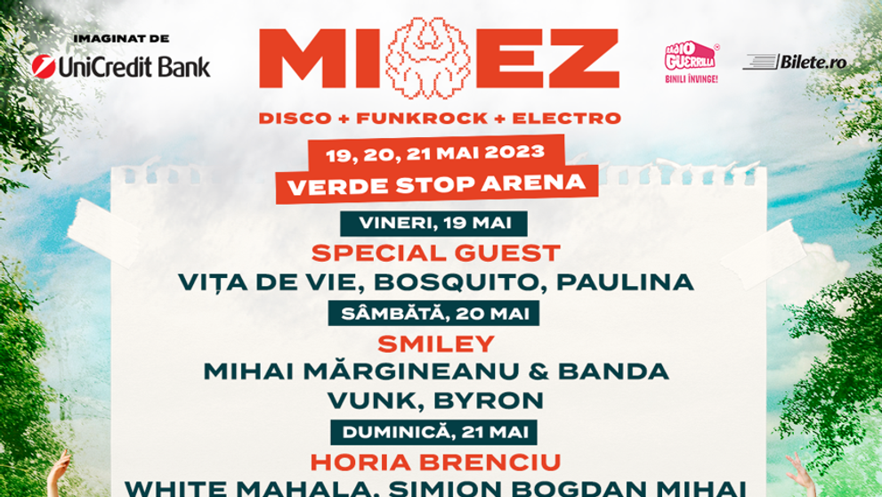 Vița de Vie, Horia Brenciu și Smiley, cap de afiș la a doua ediție MIEZ Festival București