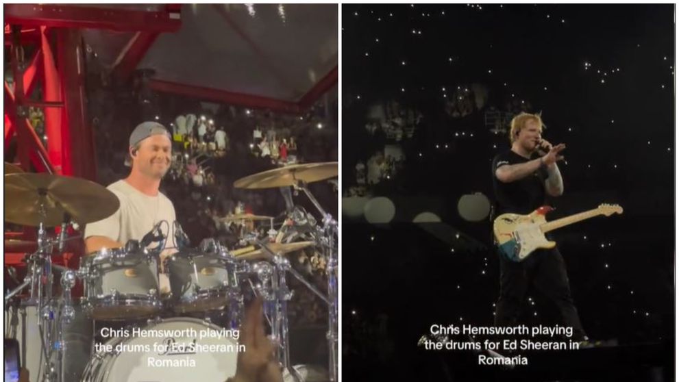 VIDEO Chris Hemsworth, vizită-surpriză în România! Cum au reacționat oamenii când l-au văzut în concert, la Ed Sheeran, pe Arena Națională