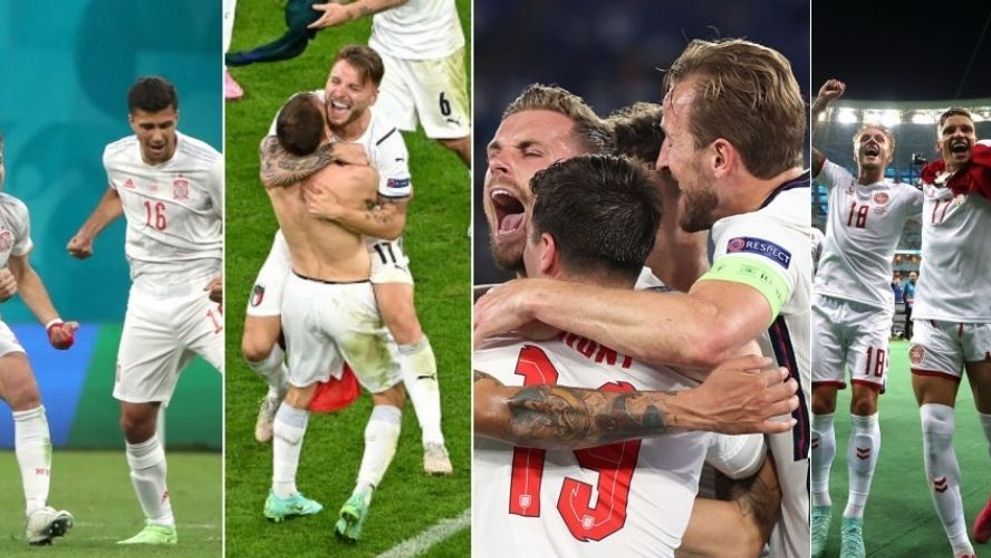 Italia - Spania și Anglia – Danemarca sunt semifinalele EURO 2020! Când se joacă meciurile
