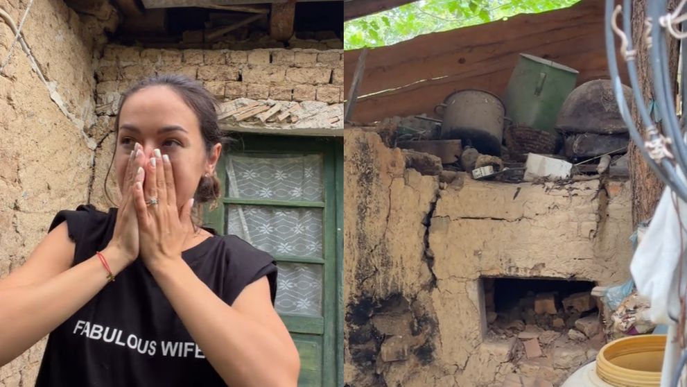 Imagini dezolante din casa în care a copilărit Vlăduța Lupău. Artista s-a întristat când a văzut în ce stare a ajuns locuința bunicilor săi