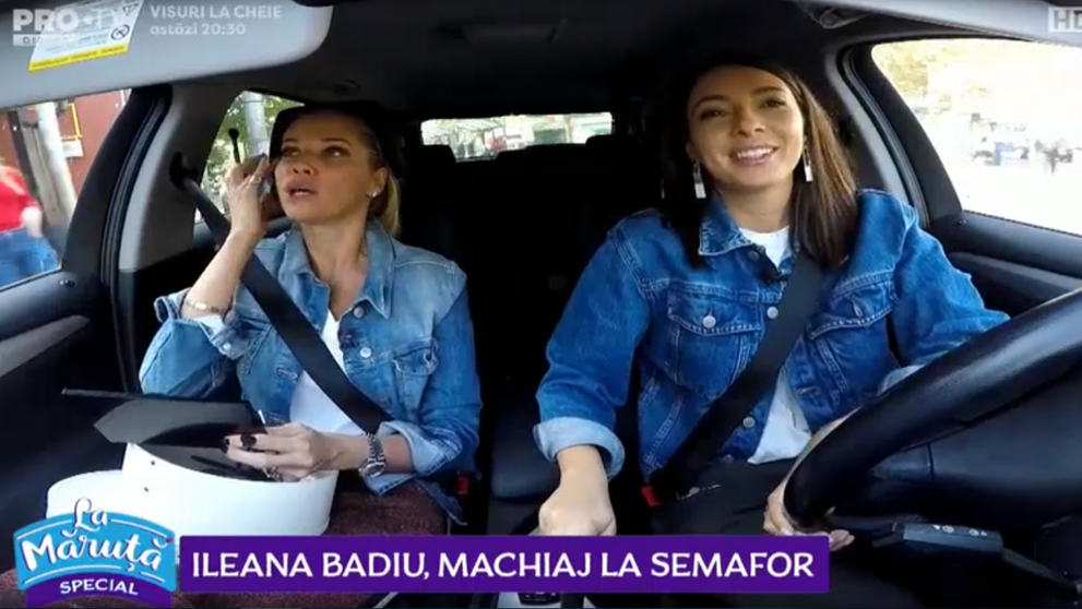 VIDEO Ileana Badiu, machiaj la semafor