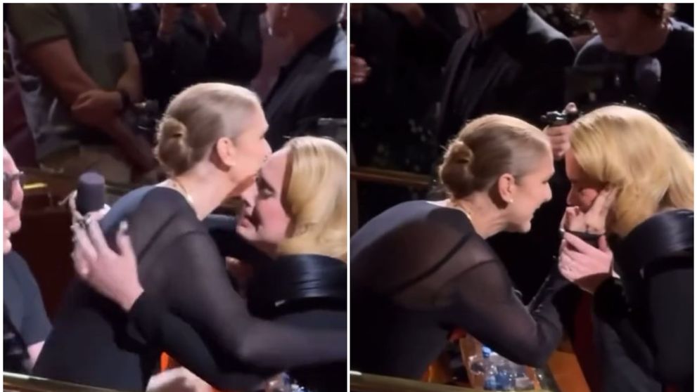 Adele a izbucnit în lacrimi când a văzut-o pe Celine Dion în public la concertul său din Las Vegas. Ce i-a spus artista când a îmbrățișat-o: „Două regine ale muzicii! Ce emoție!”