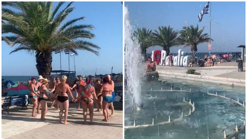 Un grup de români a încins o horă pe plajă, în Paralia Katerini. Mulți i-au criticat, după ce imaginile au ajuns pe internet: „Au făcut circ”
