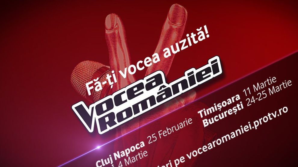 Incep preselectiile pentru sezonul opt Vocea Romaniei!