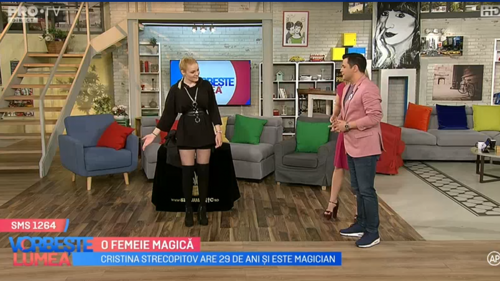 VIDEO Cristina Strecopitov, fosta concurentă de la Românii au talent, număr îndrăzneț de magie