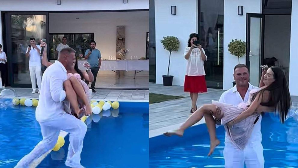 Georgiana Lobonț, surprinsă în piscină alături de un alt bărbat. Soția acestuia a văzut scenele și a reacționat imediat: „Priviți oameni buni...”