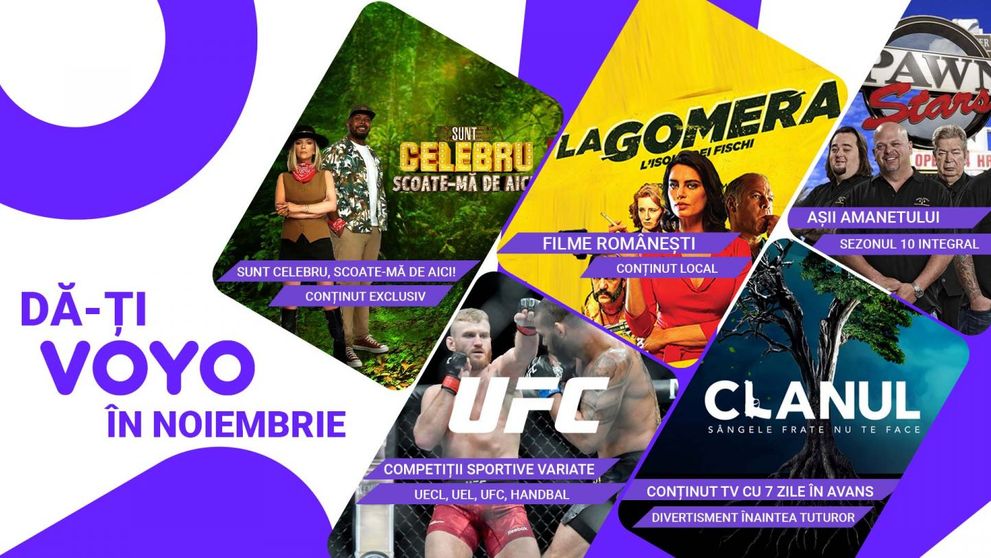În noiembrie, cele mai iubite filme românești și competiții sportive se văd pe VOYO!