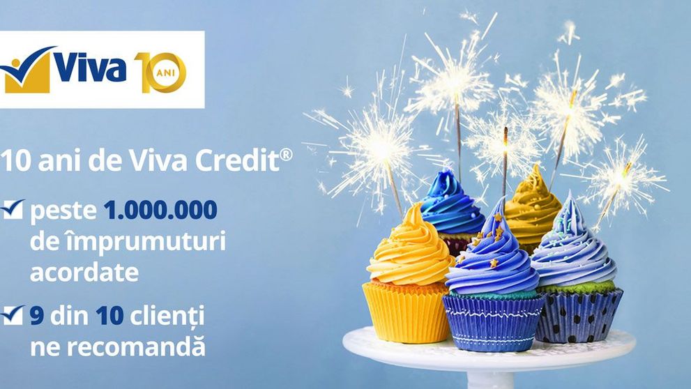 (P) CONCURS: Viva Credit sărbătorește 10 ani de la primul împrumut acordat 100% online!