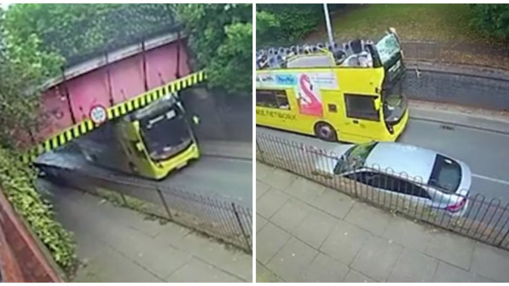 Un autobuz și-a pierdut acoperișul după ce a lovit un pod. Pasageri în stare critică