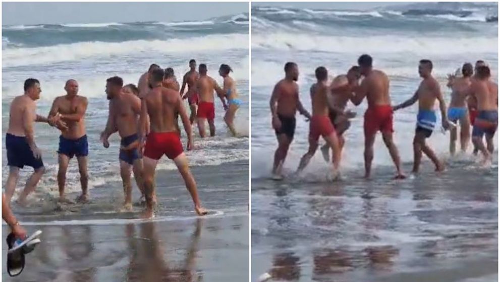 Bătaie între turiști și salvamari la Eforie Nord. Imaginile au stârnit furie: „Cum e asta, frate, să arunci cu piatra în ăla care își riscă viața?”