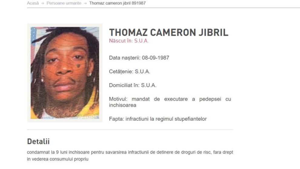 Wiz Khalifa, dat în urmărire generală de Poliția Română! Artistul este condamnat definitiv la închisoare