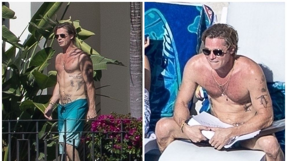 Brad Pitt, la bustul gol la 59 de ani, în compania noii iubite. Actorul arată fenomenal!