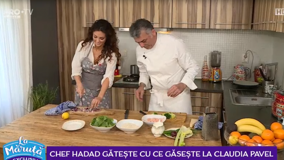 VIDEO Chef Hadad gătește cu ce găsește la Claudia Pavel