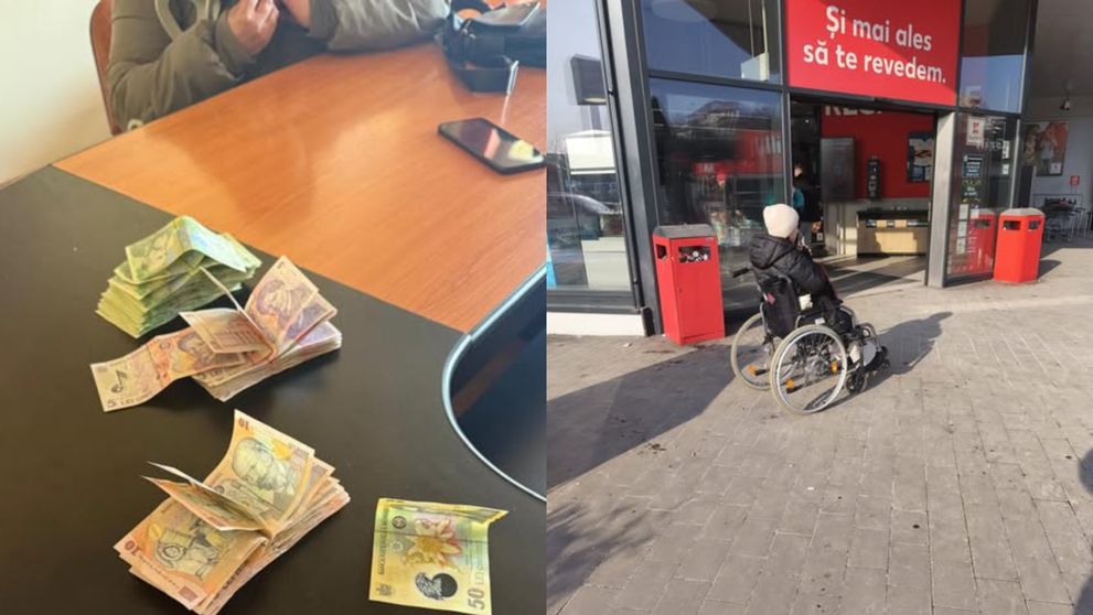O femeie din Iași care cerșea în scaun cu rotile avea, în realitate, o viață de lux! Polițiștii au descoperit unde locuia