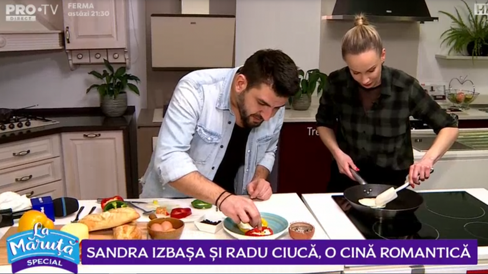VIDEO Sandra Izbașa și Radu Ciucă, o cină romantică