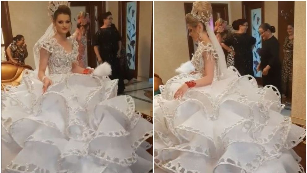 Mireasa din România care a șocat TikTok-ul cu rochia ei: “Dacă are nevoie la baie, ce face?”