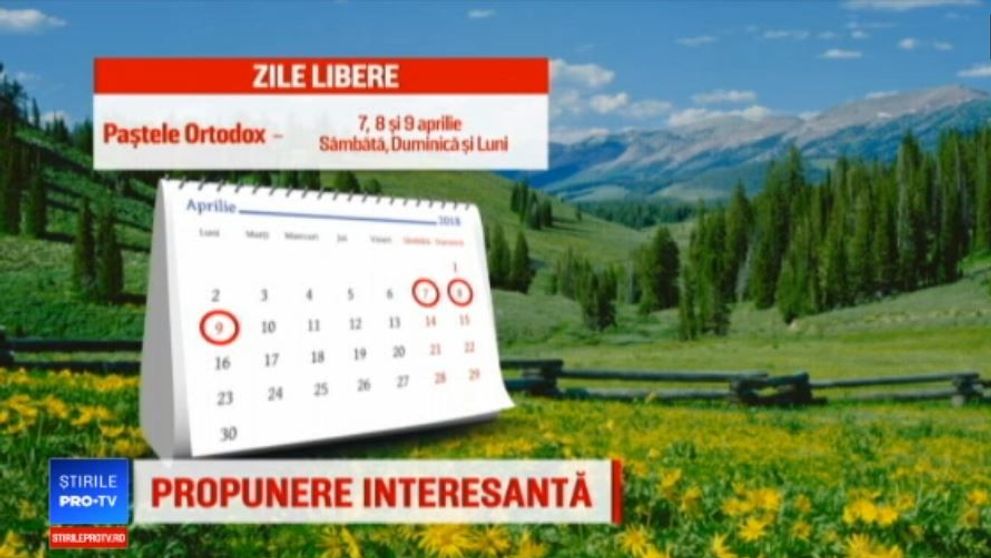 Romanii ar putea avea inca o zi libera de la stat, in 2018