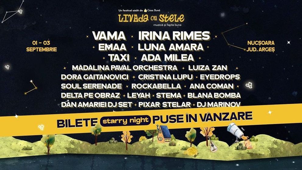 VAMA cântă la Livada cu Stele, festivalul de muzică și fapte bune din Nucșoara, județul Argeș