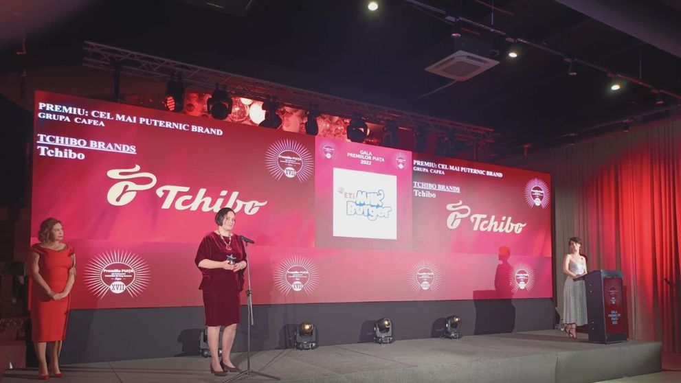 (P) Gala Premiilor PIAȚA 2022. Brandul Tchibo a câștigat premiul pentru cel mai puternic brand de cafea