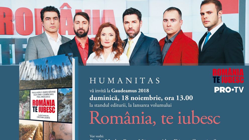 Cartea România, te iubesc! O culegere de fapte și povești românești, lansarea oficiala 18 noiembrie 